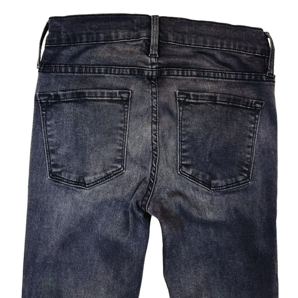 Frame Denim ‘Le Skinny De Jeanne’ Ankle Zip Jeans in “St. Quintin” Black Size 24 - Picture 9 of 12